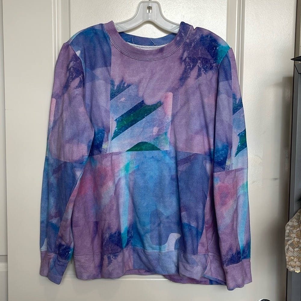 Print all over me PAOM rainbow holographic sweatshirt
